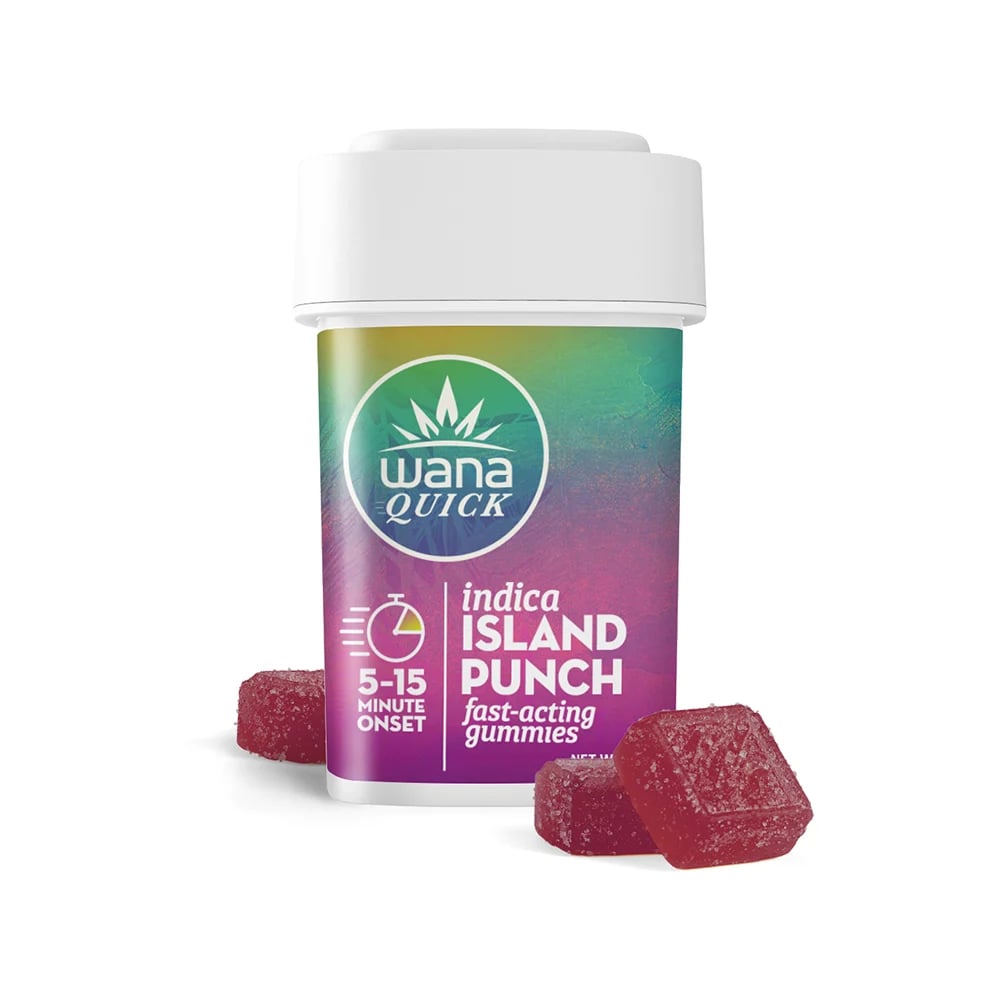 Wana Quick Indica Island Punch Fast-Acting Gummies 00329 by Wana