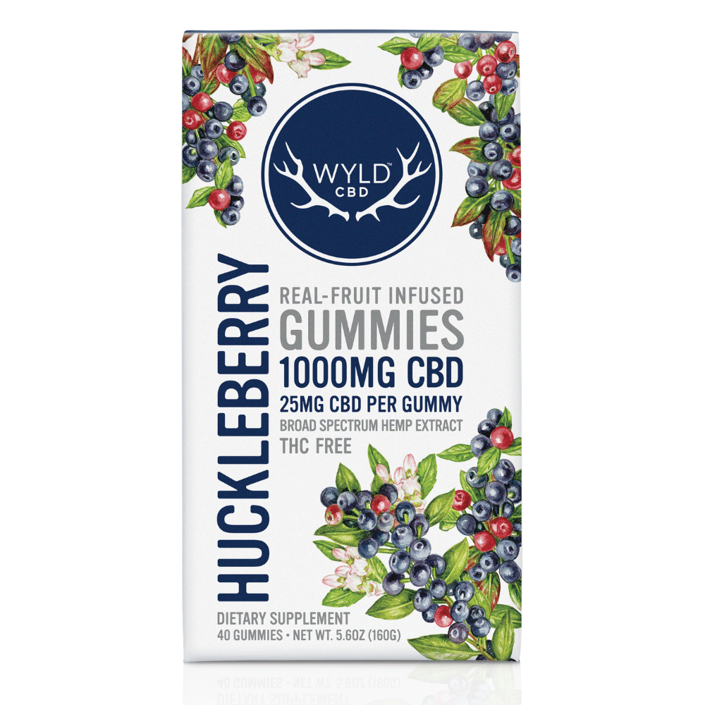 1000mg Huckleberry CBD Gummies | 40-pack by WYLD CBD