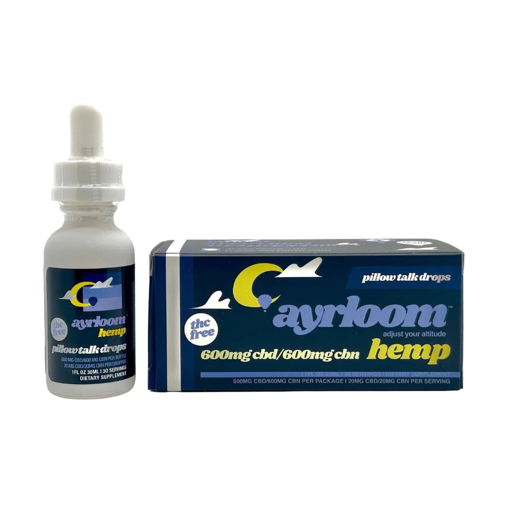 1:1 Pillow Talk Drops [30ml] (600mg CBD/600mg CBN) by ayrloom