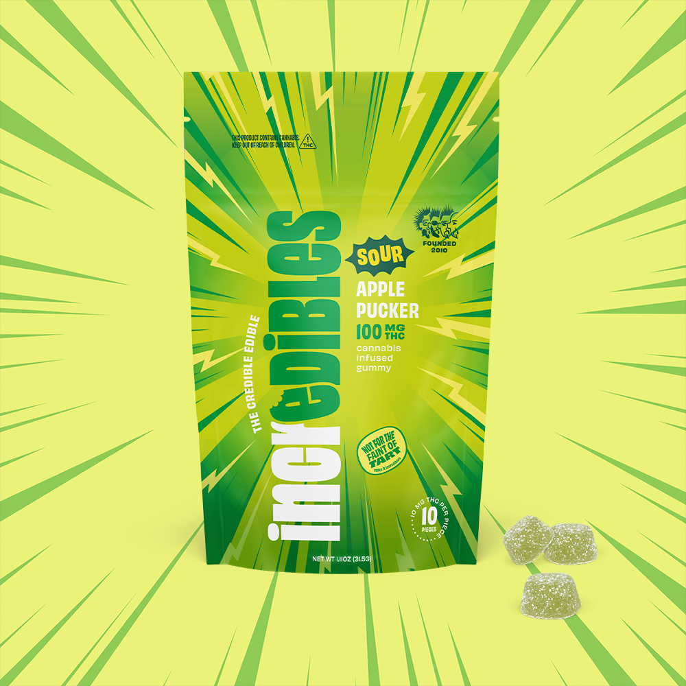 Sour Apple Pucker [10pk] (100mg) by incredibles