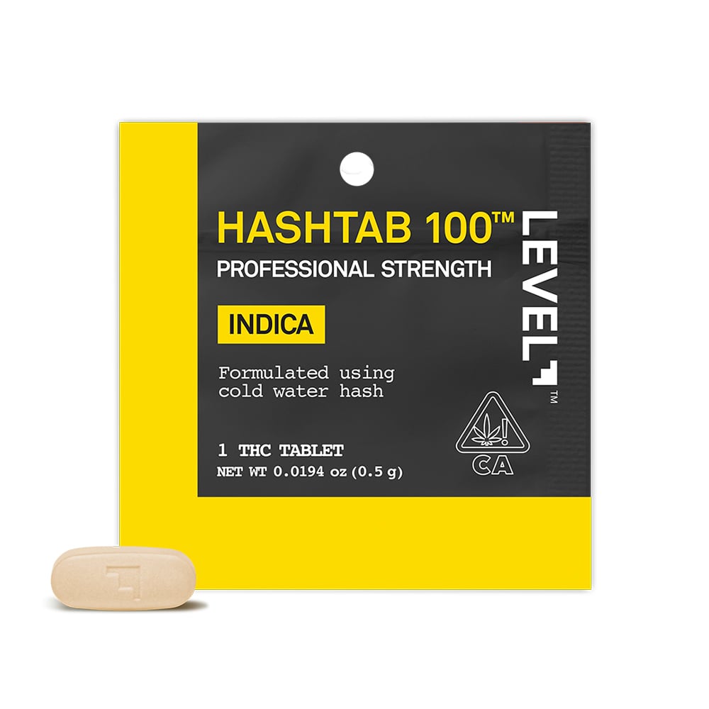 HASHTAB 100 Indica - Single (100mg) by LEVEL