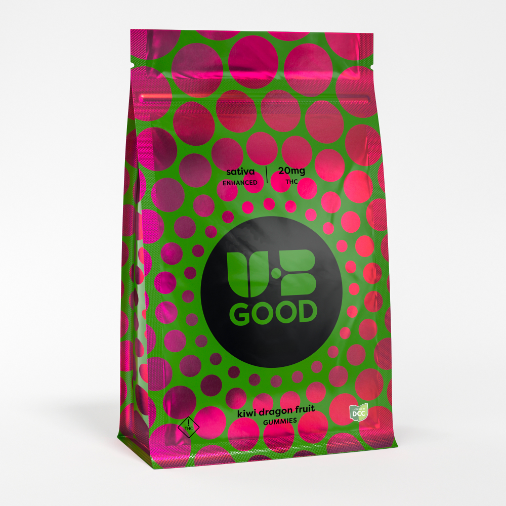 Kiwi Dragon Fruit Boost Gummies [10pk] (100mg) by UB GOOD