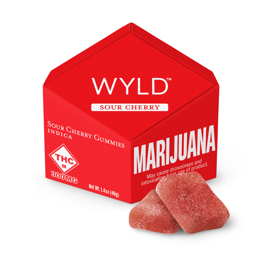 *HIGH DOSE* Sour Cherry Indica Enhanced Gummies | 300mg by WYLD