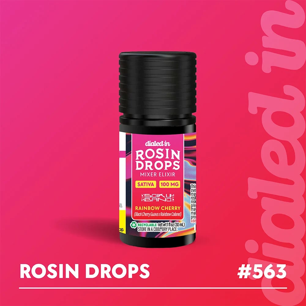 100mg - Rainbow Cherry - Rosin Drops by Dialed In Gummies