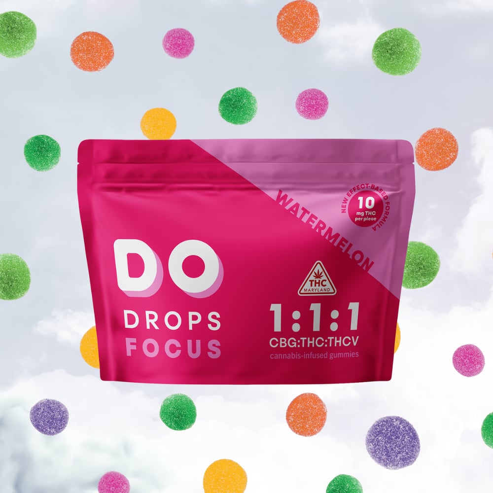 Focus 1:1:1 CBG/THC/THCV Watermelon [10pk] (100mg THC/100mg CBG/100mg THCV) by Do Drops