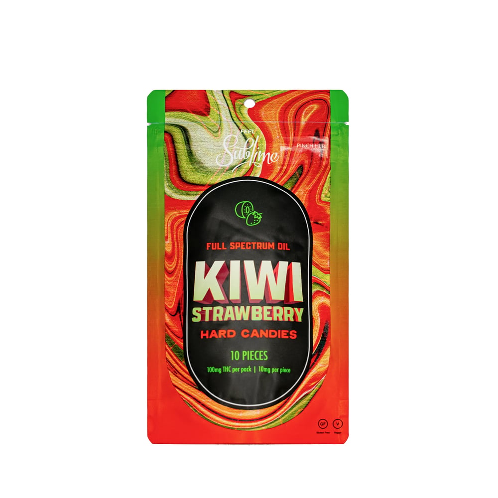 Kiwi Strawberry RSO Hard Candy (100mg) by Sublime Brands