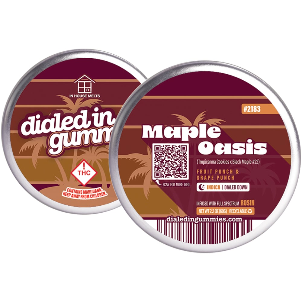100mg - Maple Oasis - Rosin Gummies (10pk) by Dialed In Gummies