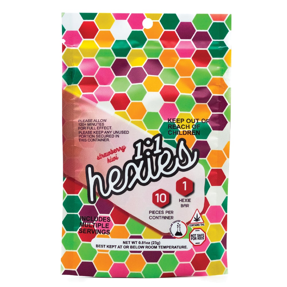 Hexies 1:1 Strawberry Kiwi [10pk] (50mg CBD / 50mg THC) by Hexies