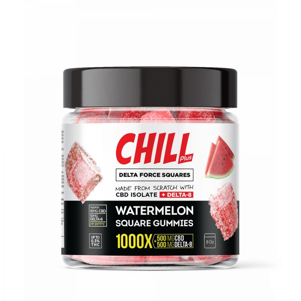 Chill Plus Delta-8 Watermelon Force Squares (1000mg) by Diamond CBD