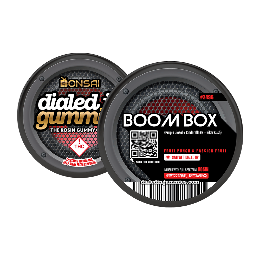 100mg - Boom Box #2496 - Rosin Gummies (10pk) by Dialed In Gummies