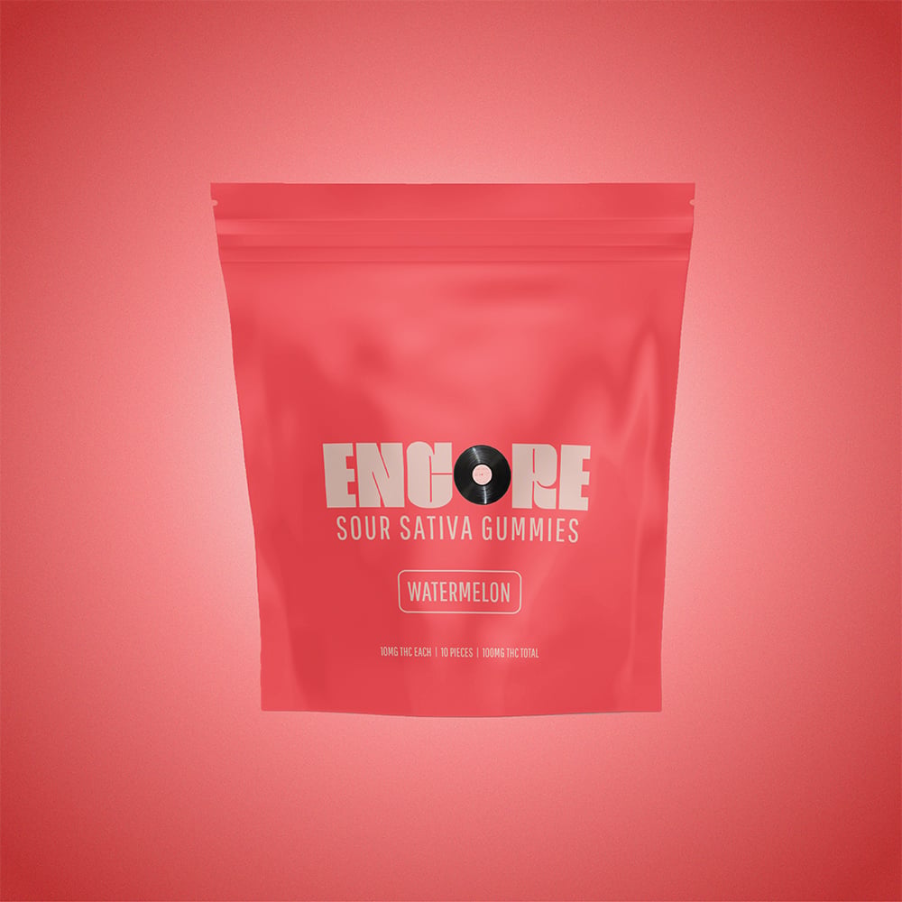 Sour Watermelon - Sativa [10pk] (100mg) by Encore Edibles