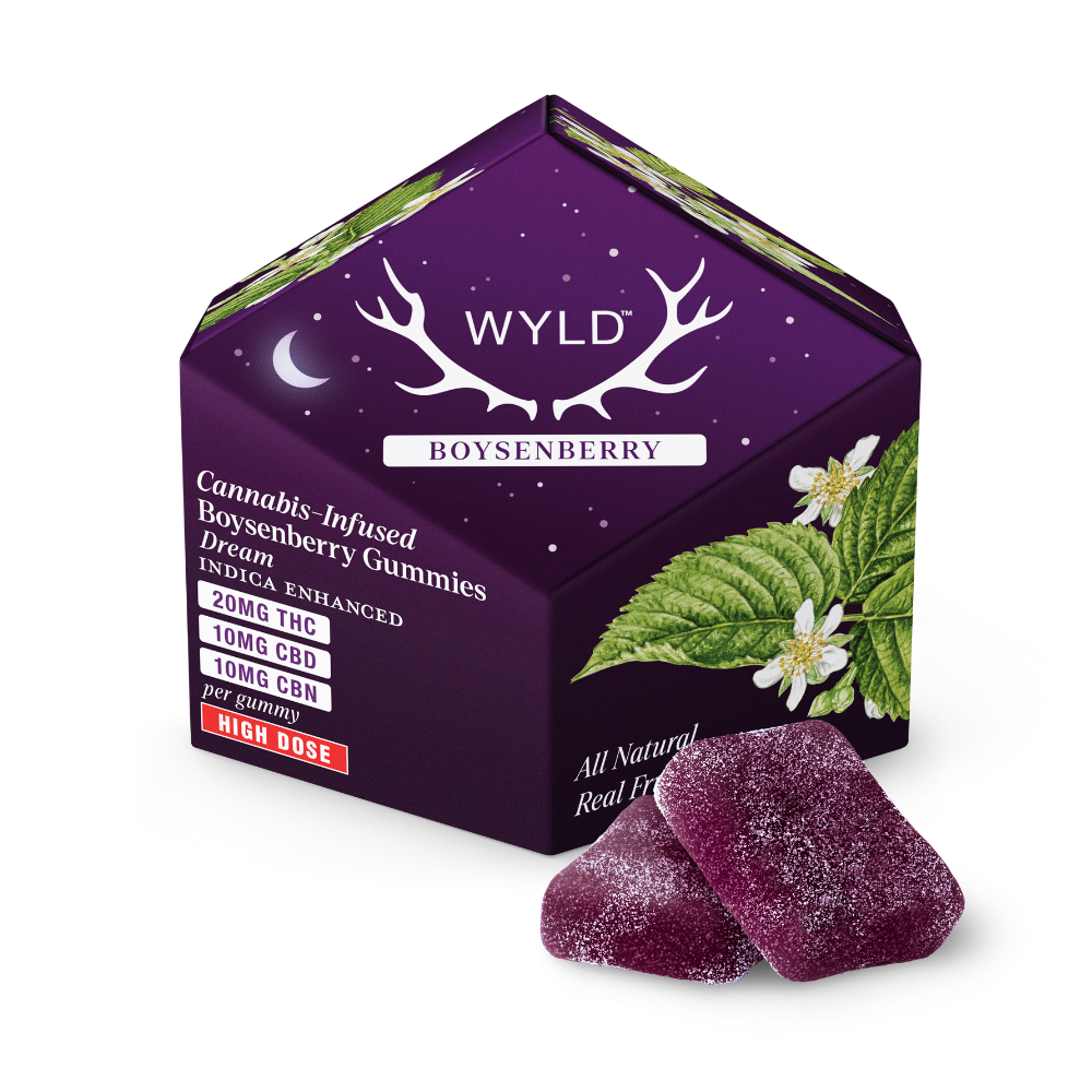 *HIGH DOSE* Boysenberry 2:1:1 CBD:CBN + Indica Enhanced Gummies | 200mg by WYLD in United States