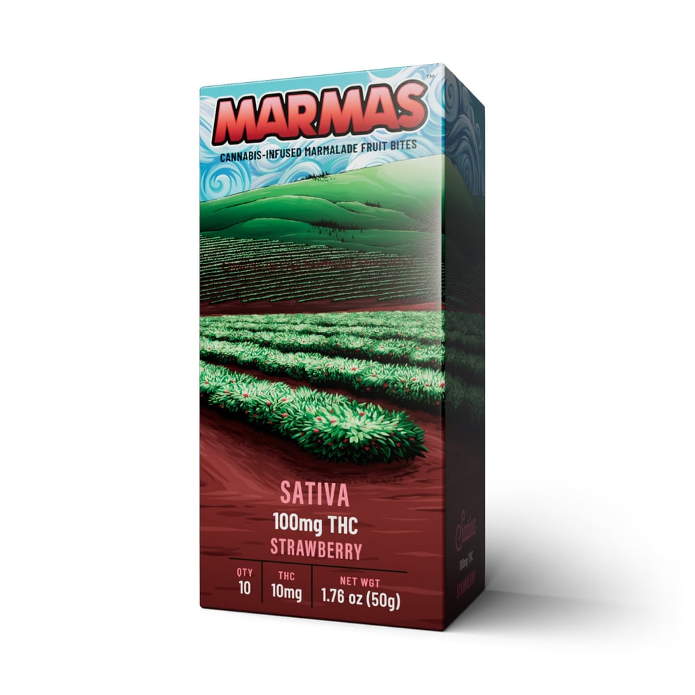 Strawberry - Sativa [10pk] (100mg) by Marmas