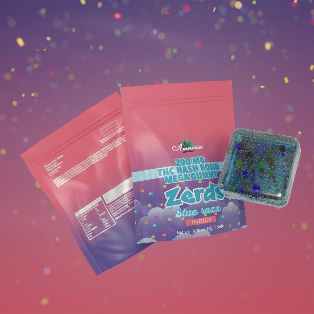 Blue Razz Hash Rosin Zerds [1pk] (200mg) by Amnesia