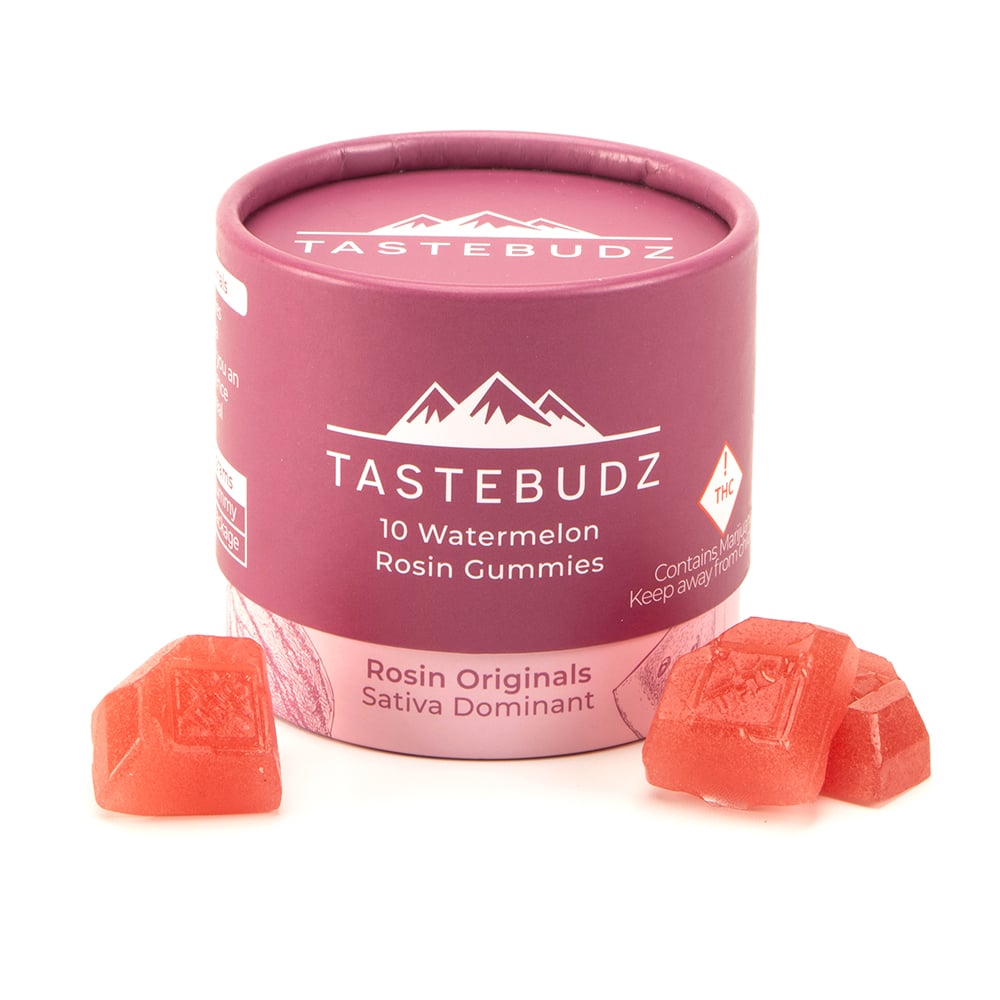 Watermelon Blast - Strawberries & Cream x Sherb Crasher Rosin Gummies | THC | by TasteBudz