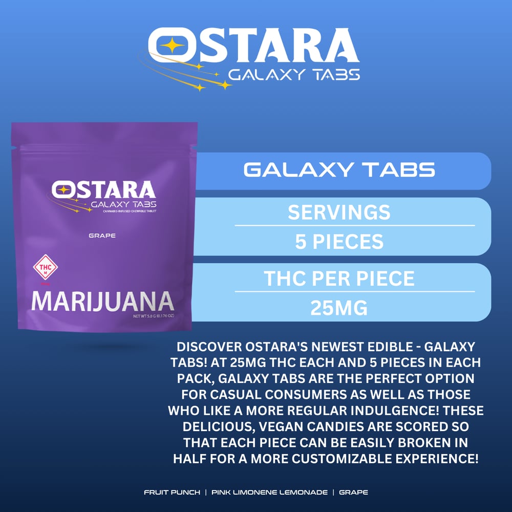 Galaxy Tabs - Grape [5pk] (125mg) by Ostara Cannabis