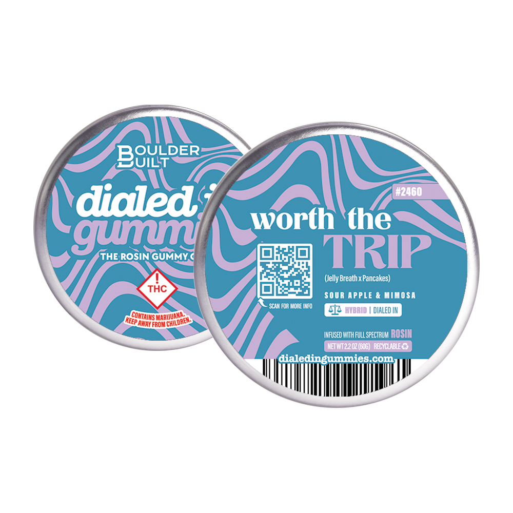 100mg - Worth the Trip #2460 - Rosin Gummies (10pk) by Dialed In Gummies