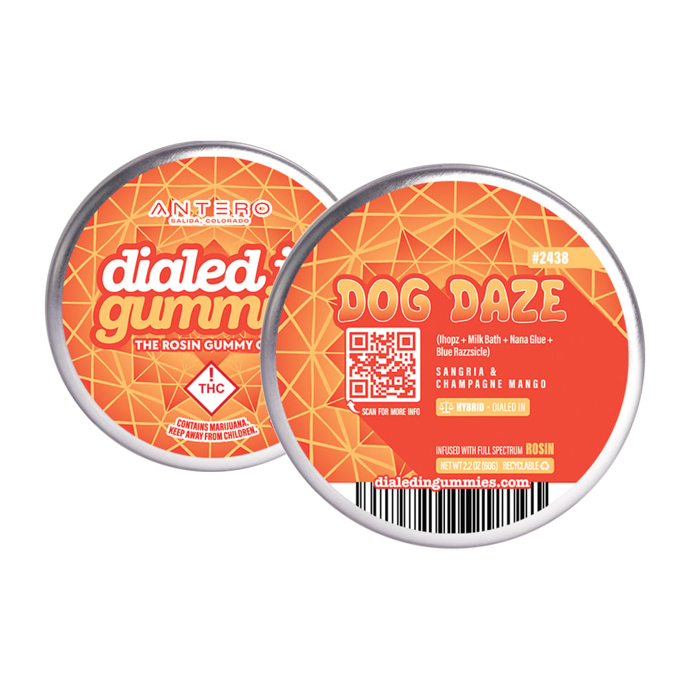 100mg - Dog Daze #2438 - Rosin Gummies (10pk) by Dialed In Gummies