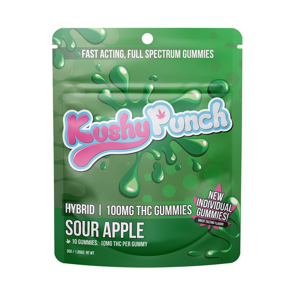 Sour Apple - Hybrid [10pk] (100mg) by Kushy Punch in United States
