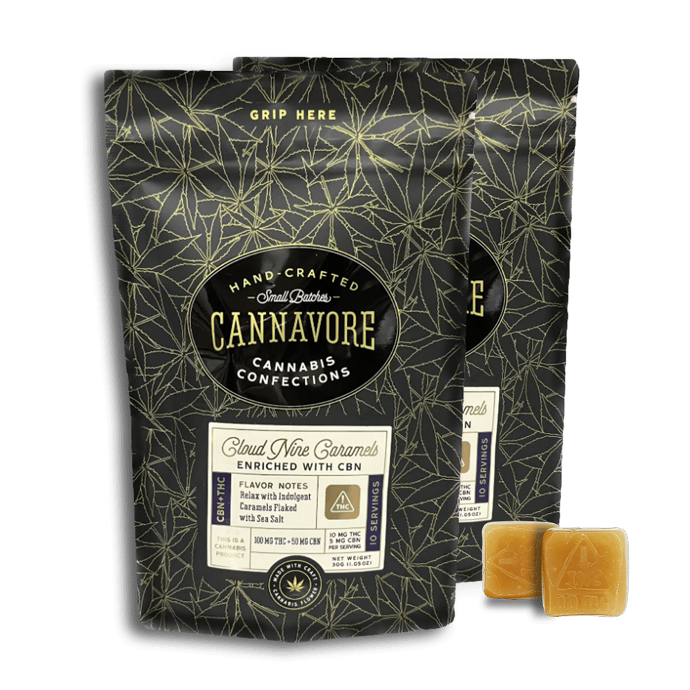Cannavore Caramels  2:1 Cloud Nine [10pk] (100mg THC/50mg CBN) by Cannavore Edibles