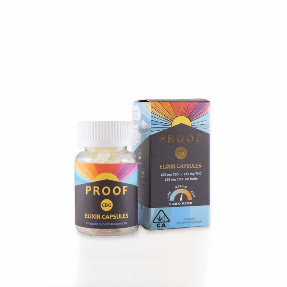 CBG Elixir Capsules [25pk] (125mg CBG/125mg CBD/125mg THC) by Proof