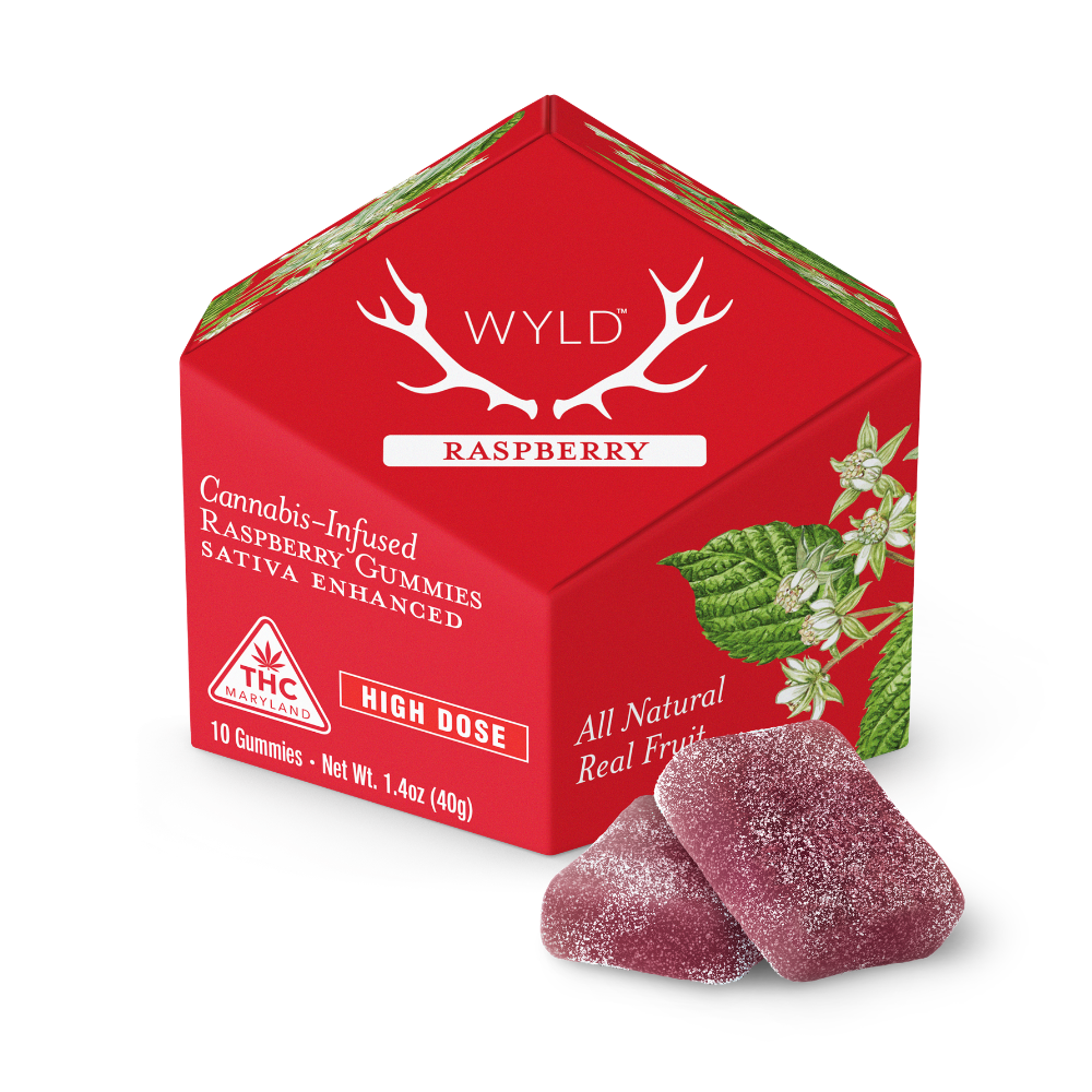 *HIGH DOSE* Raspberry Sativa Enhanced Gummies | 400mg | MD Only by WYLD