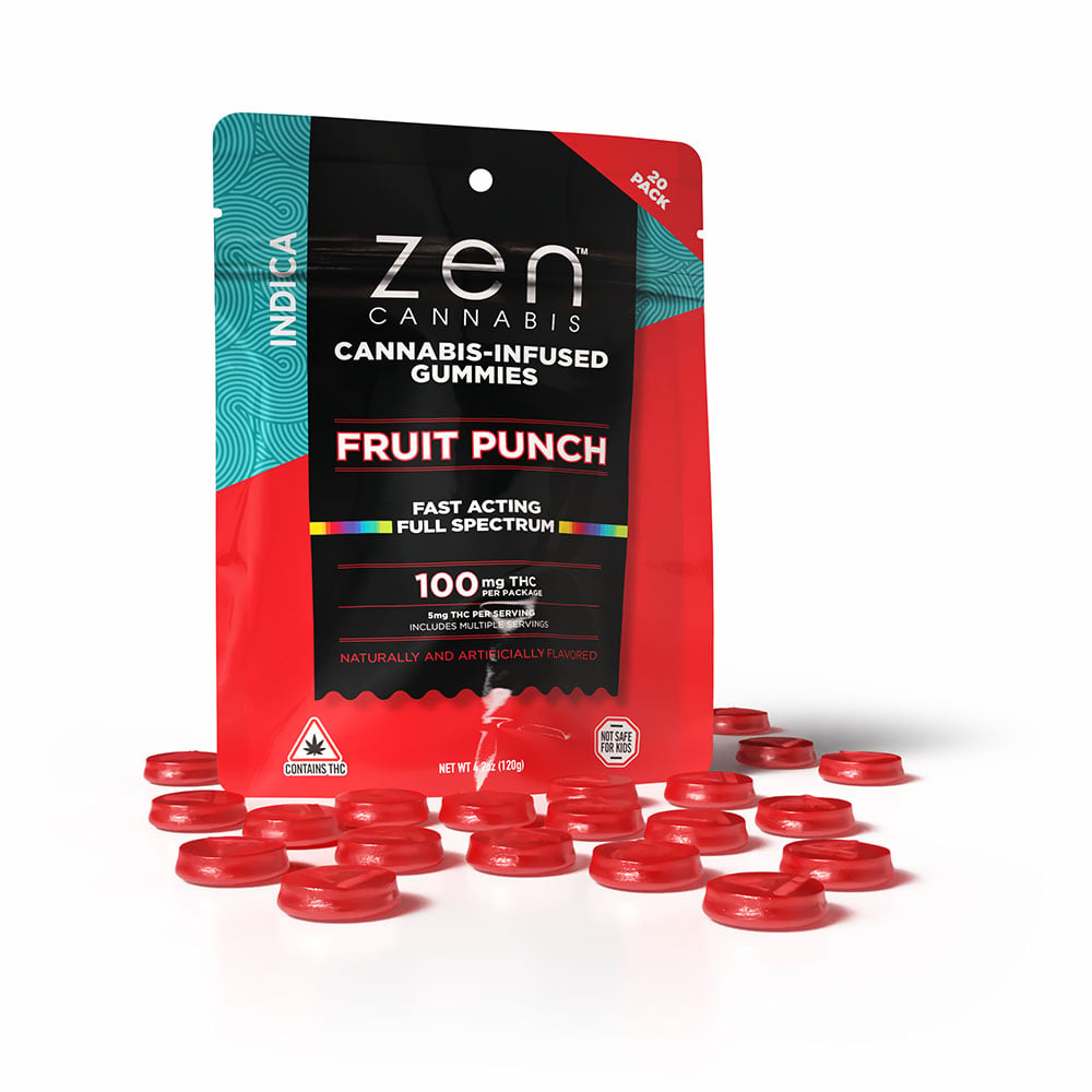Fruit Punch - Indica [20pk] (100mg) by Zen Cannabis