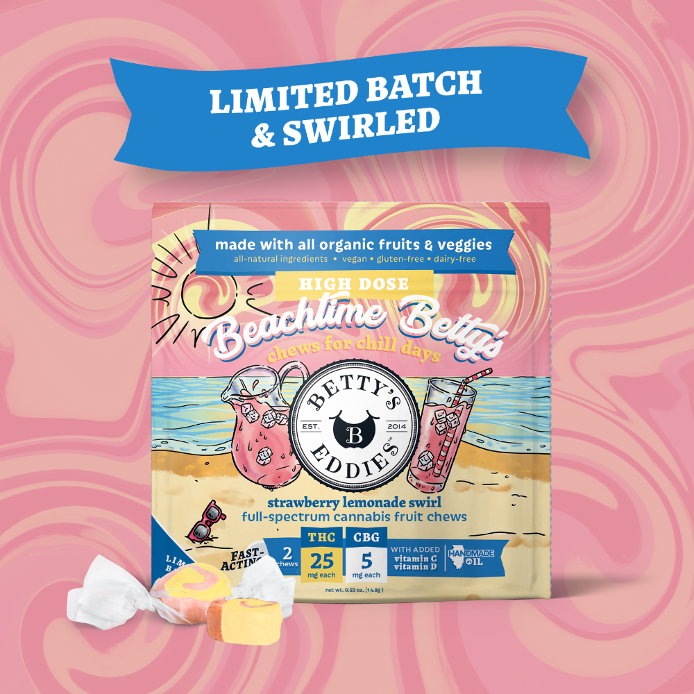Beachtime Betty's - Strawberry Lemonade Swirl [2pk] (50mg THC/10mg CBG) by Betty's Eddies