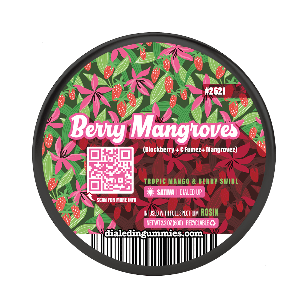 100mg - Berry Mangrove #2621 - Rosin Gummies (10pk) by Dialed In Gummies
