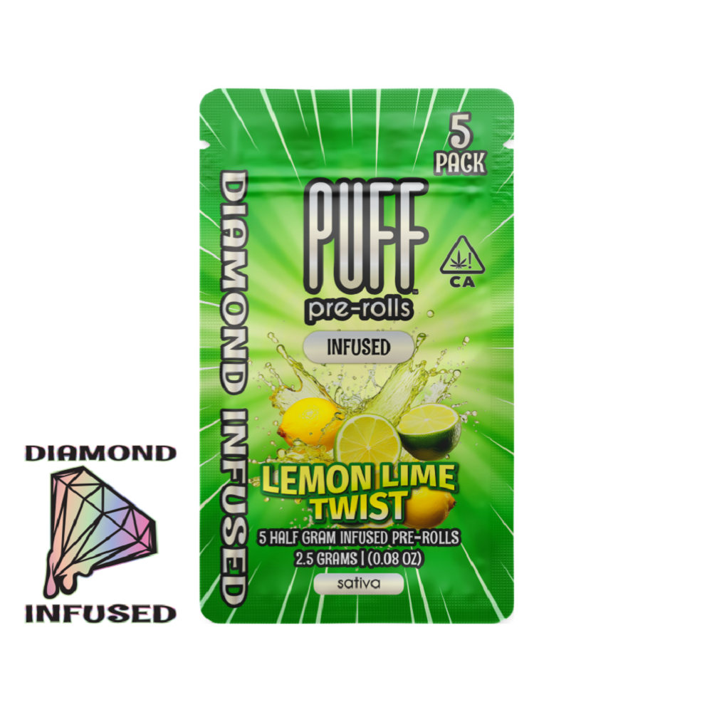 Lemon Lime Twist - Diamond Infused Sativa - 5 pack [2.5g] by PUFF