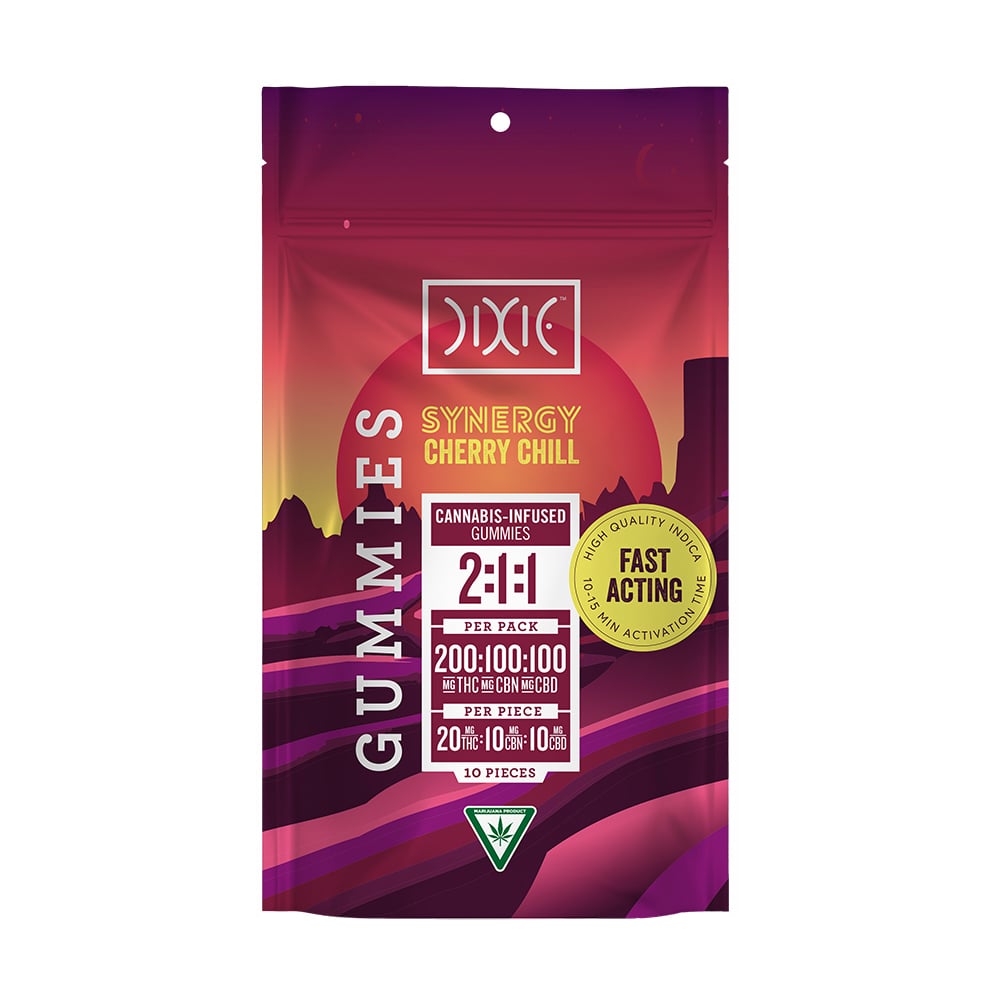SYNERGY Cherry Chill 2:1:1 THC:CBN:CBD (200mg THC/100mg CBN/100mg CBD) by Dixie