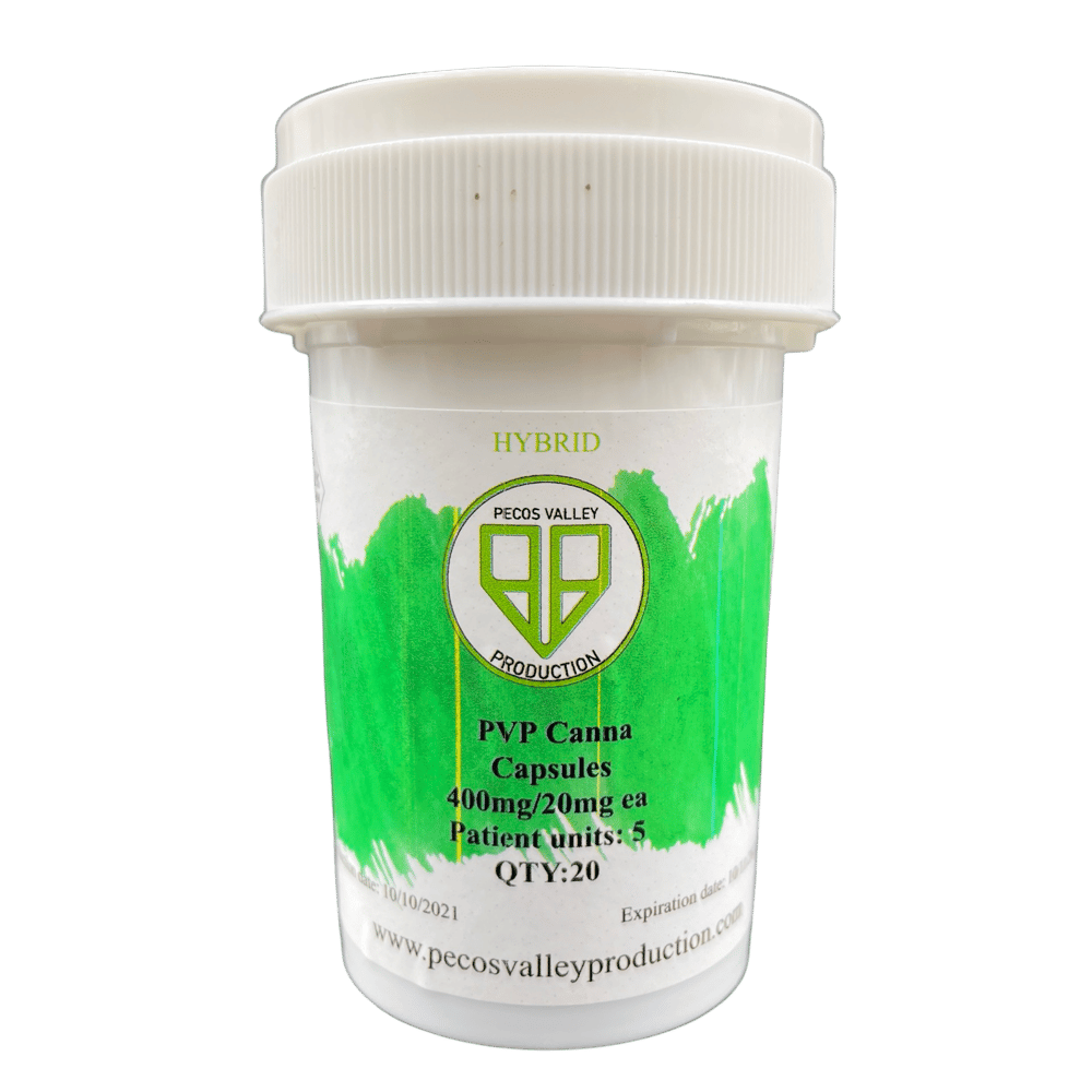 Canna Capsules [20pk] (400mg) by Pecos Valley Production