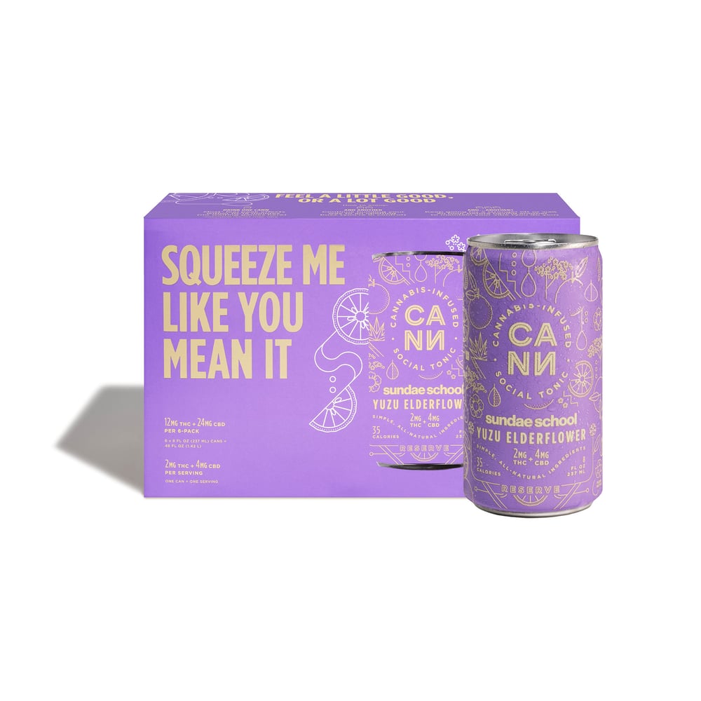 Yuzu Elderflower [6pk] (4mg CBD/2mg THC) by Cann