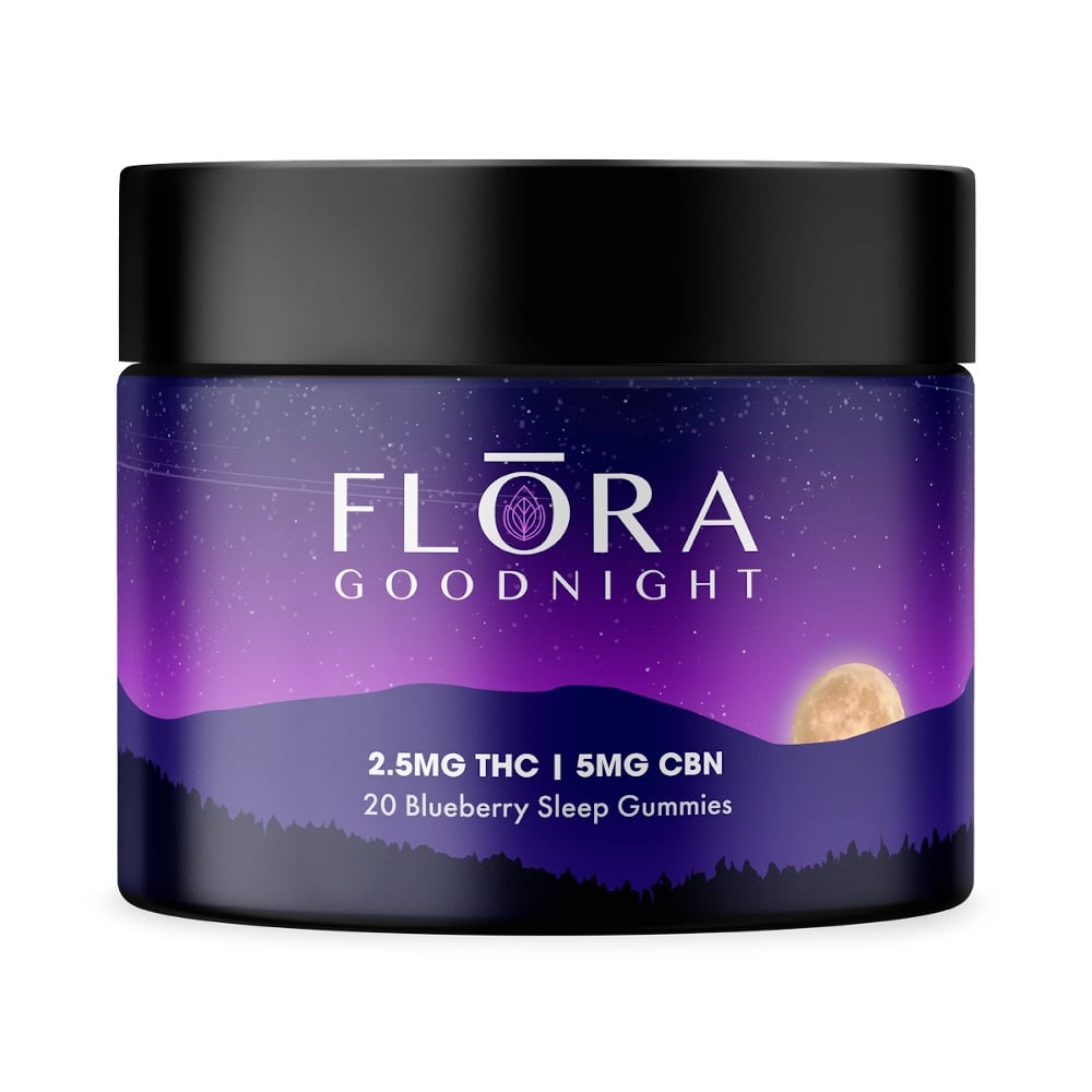 Goodnight Bluberry [20pk] (50mg THC/100mg CBN) by Flora - VT