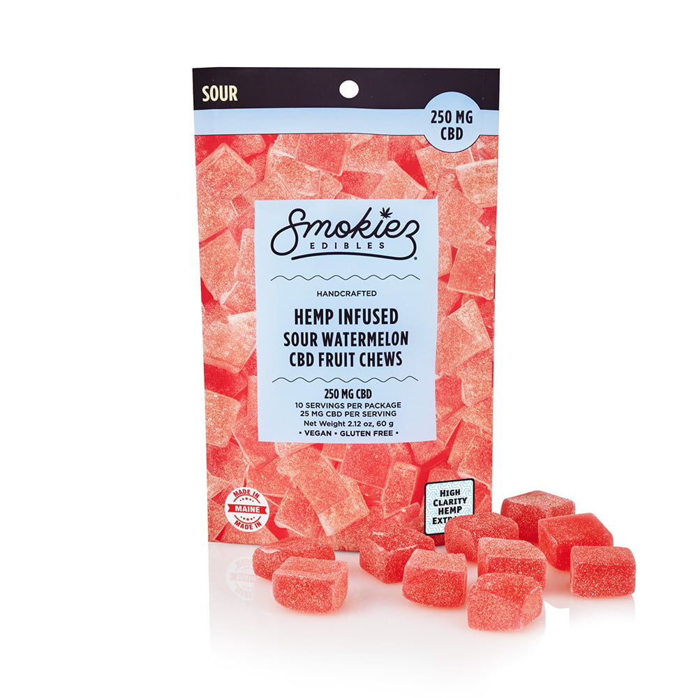 Sour Watermelon [10pk] (250mg CBD) by Smokiez