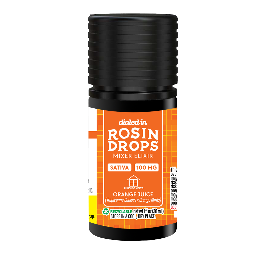 100mg - Orange Juice - Rosin Drops by Dialed In Gummies