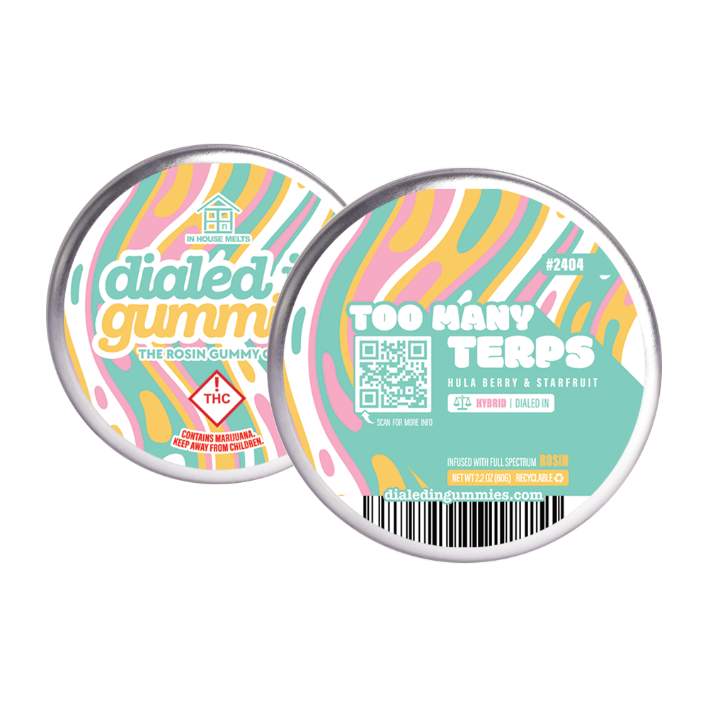 100mg - Too Many Terps #2404 - Rosin Gummies (10pk) by Dialed In Gummies