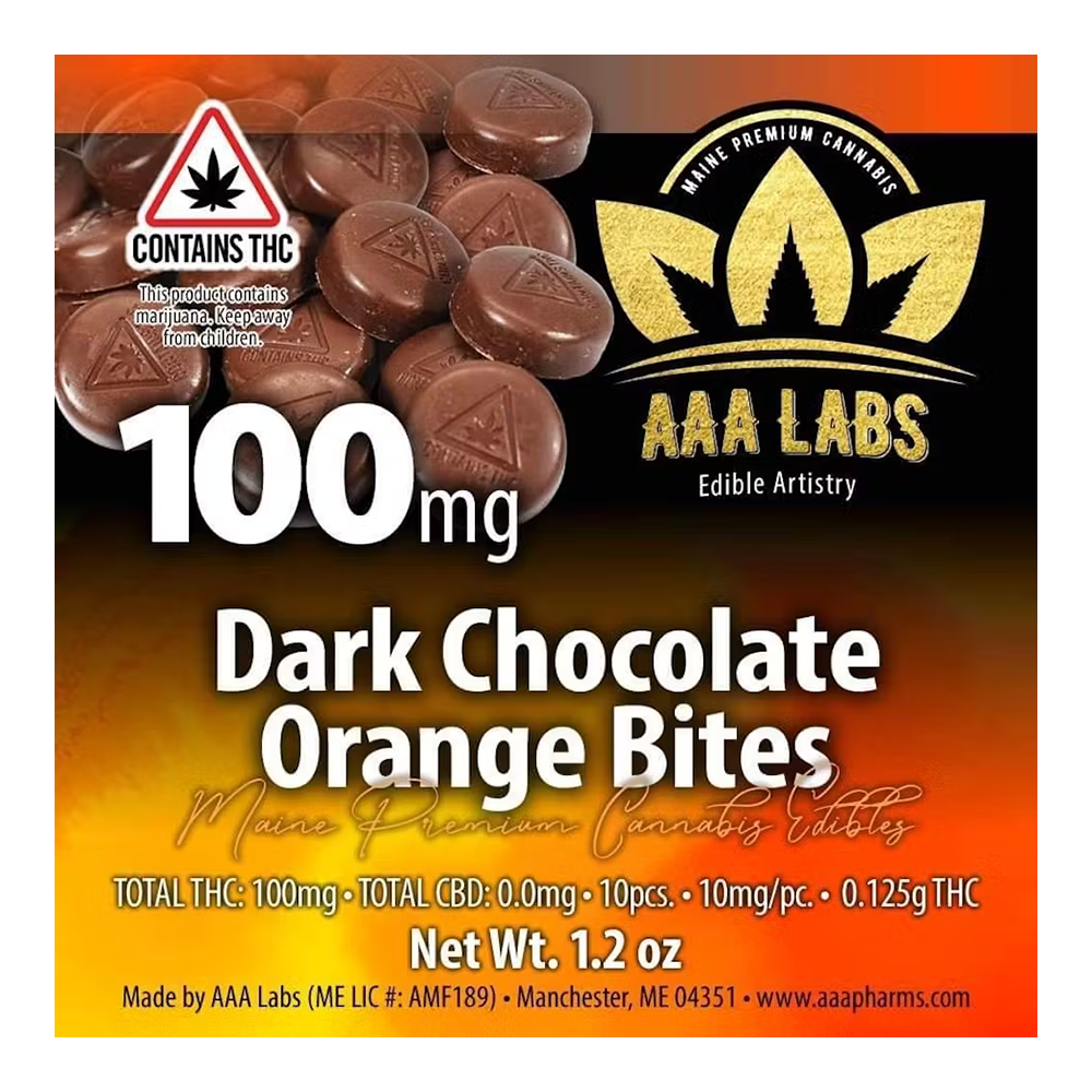 Dark Chocolate Orange Bites [10pk] (100mg) by AAA Pharms