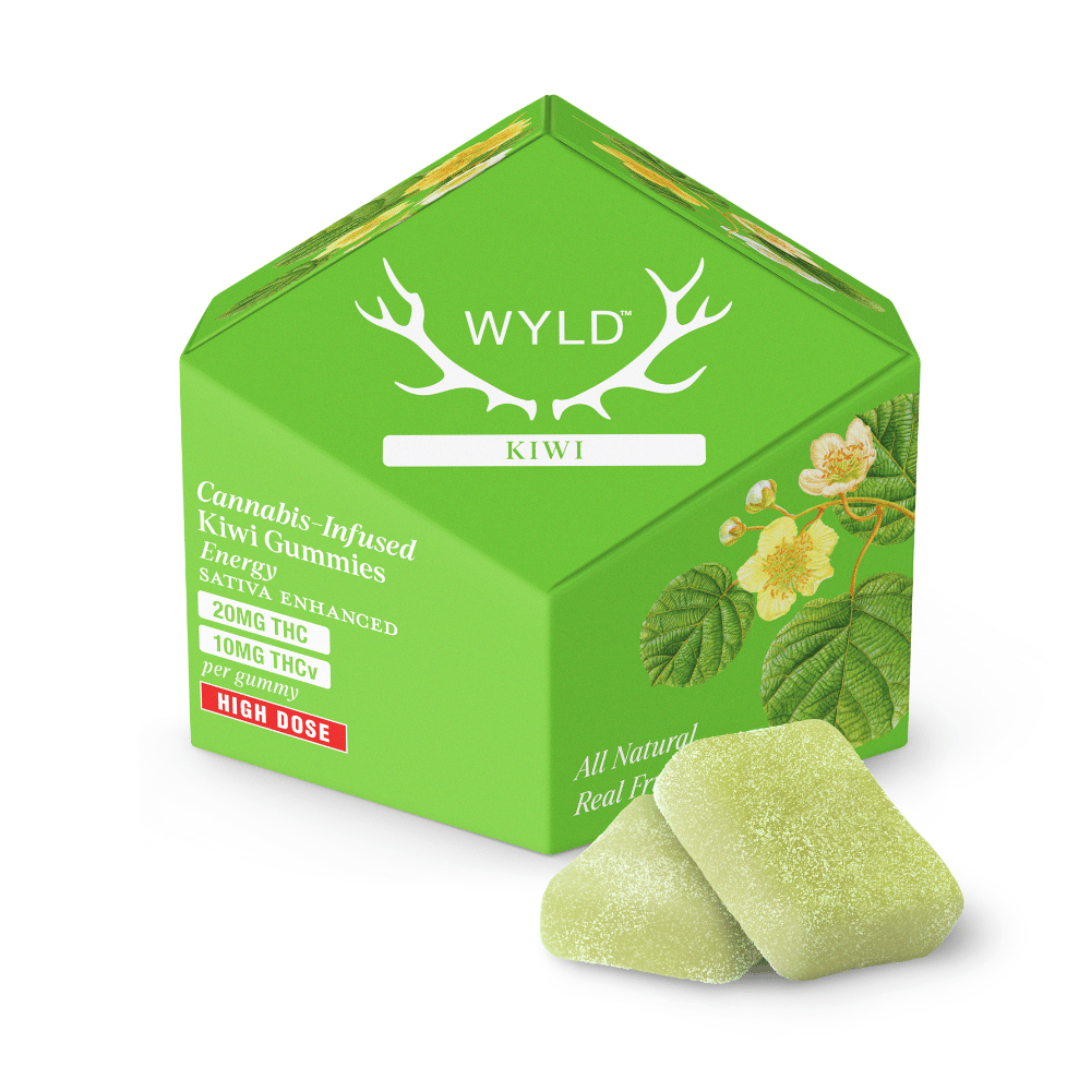*HIGH DOSE* Kiwi 2:1 THCv + Sativa Enhanced Gummies | 200mg by WYLD in United States