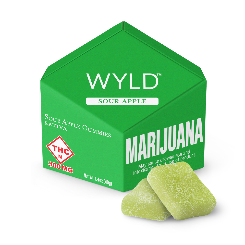 *HIGH DOSE* Sour Apple Sativa Enhanced Gummies | 300mg by WYLD