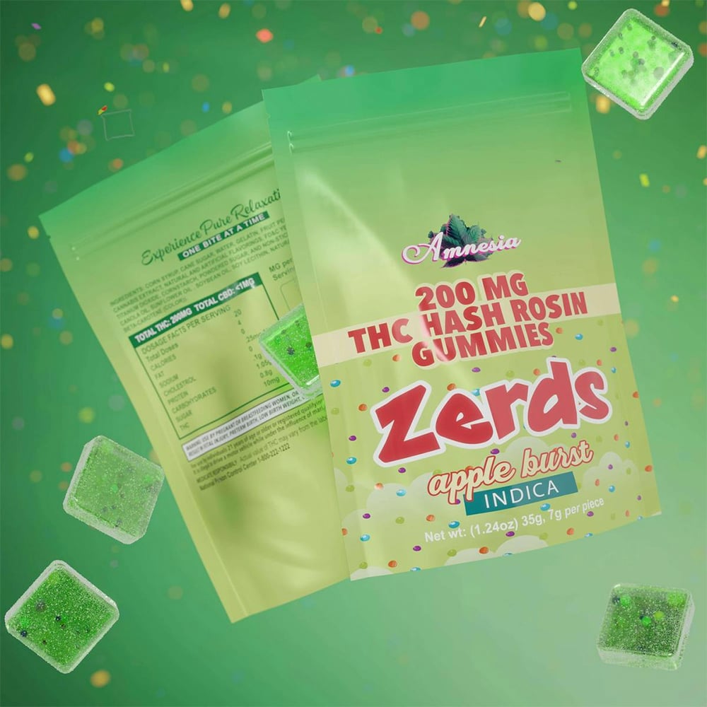 Apple Burst Hash Rosin Zerds [5pk] (200mg) by Amnesia