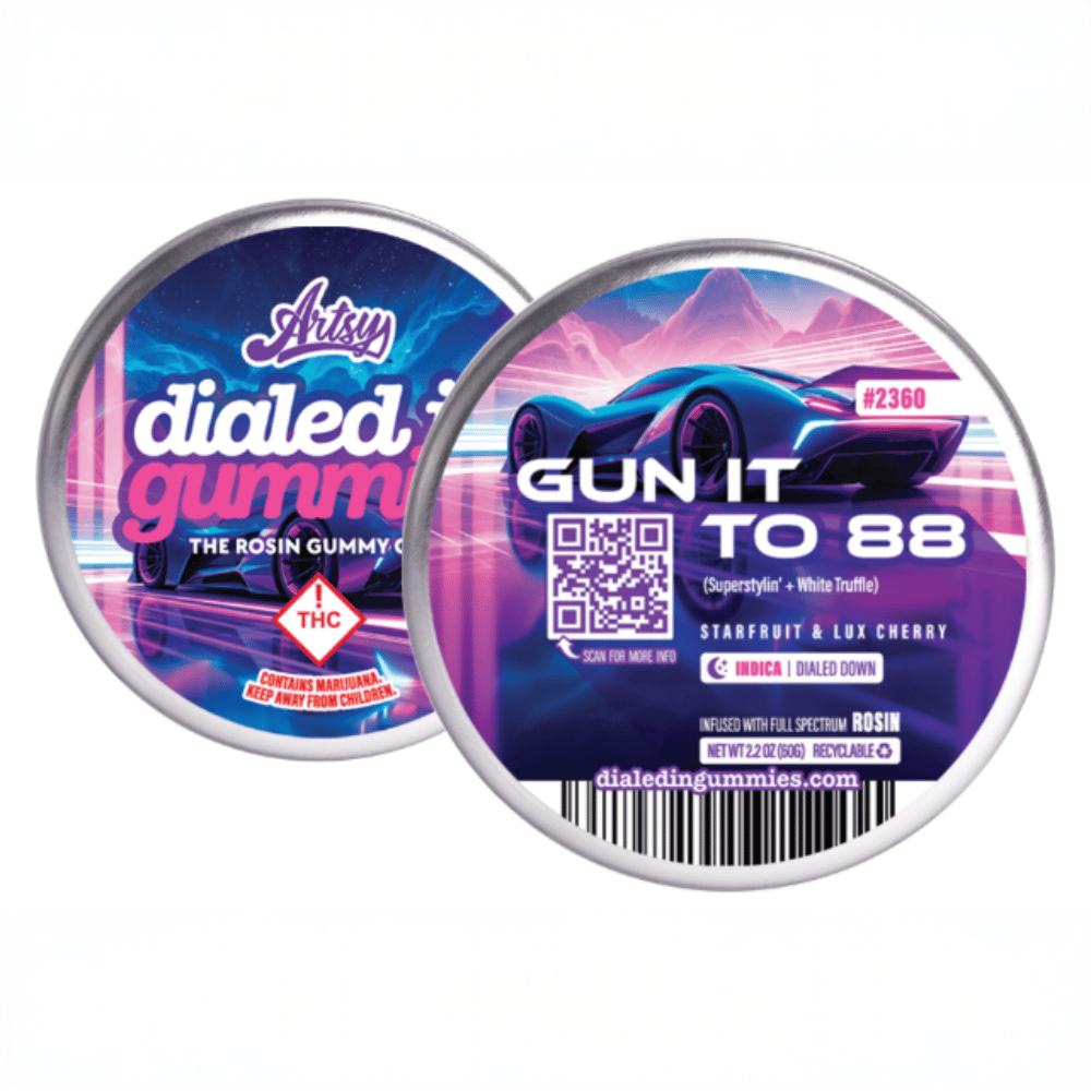 100mg - Gun it to 88 - Rosin Gummies (10pk) by Dialed In Gummies