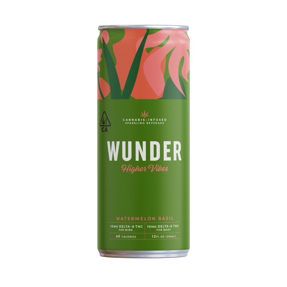 Higher Vibes Watermelon Basil (10mg THC/10mg Delta-8) by FIND WUNDER