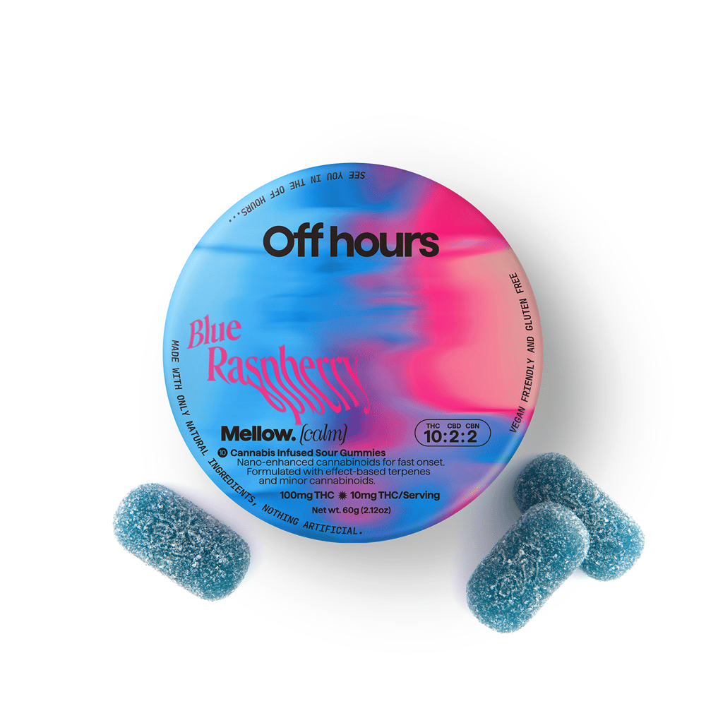 Sour Blue Razzberry - Mellow [10pk] (20mg CBD/100mg THC) by Off Hours in United States