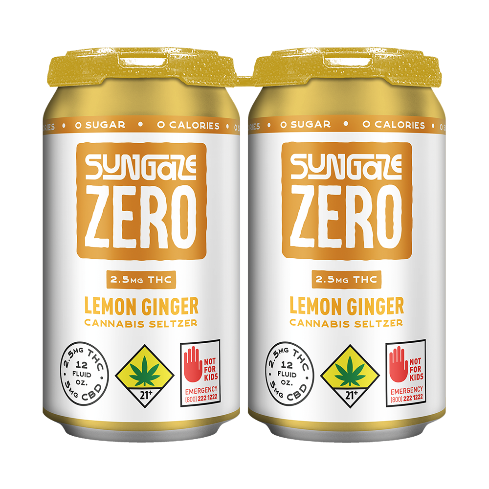 Sungaze Zero: Lemon Ginger [2pk] (10mg CBD/5mg THC) by Sungaze