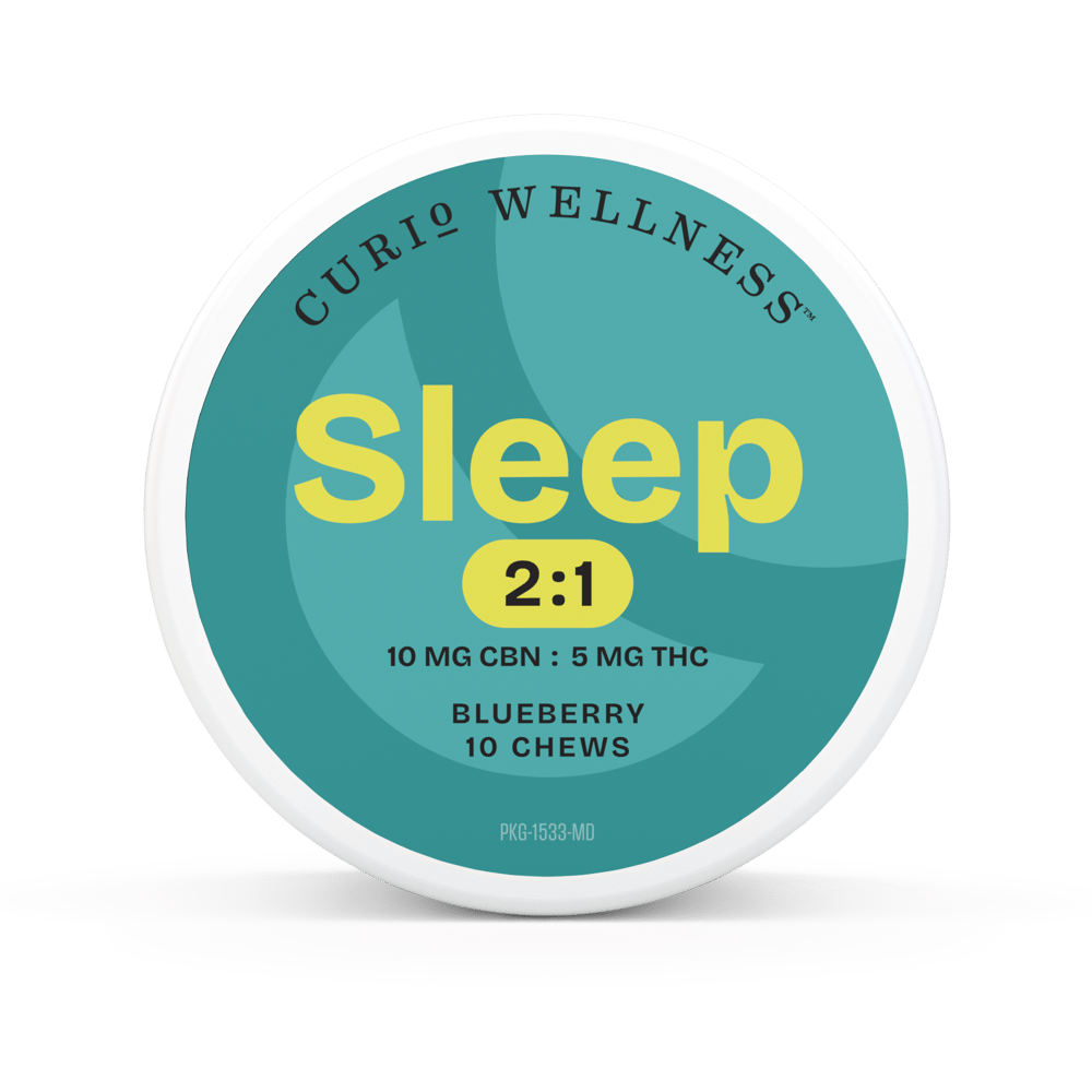 Sleep | 2:1 Chews | Blueberry [20pk] (200mg CBN/100mg THC) by Curio Wellness