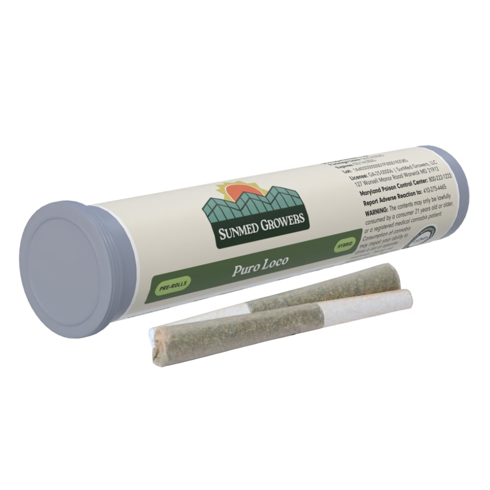 Puro Loco Pre-Roll 0.5g 2-Pack by SunMed Growers