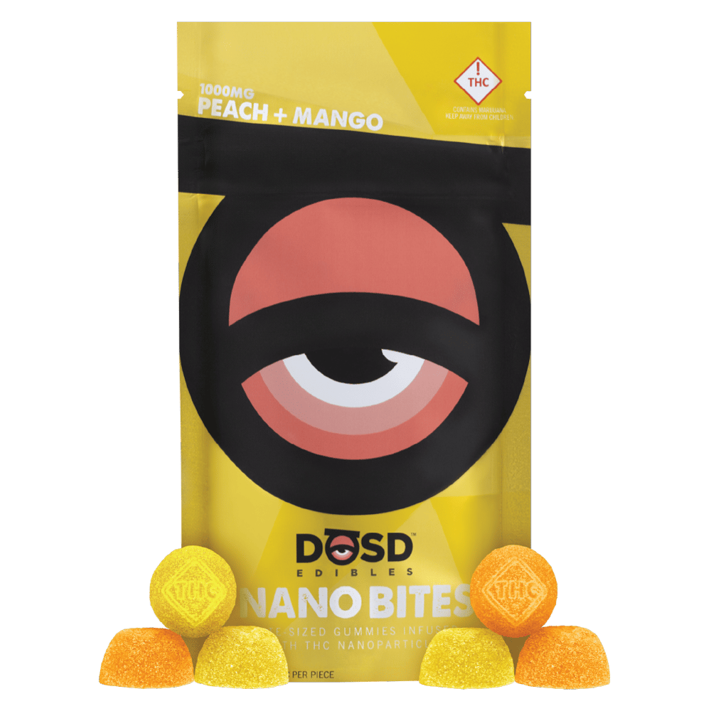 Peach + Mango [20pk] (1000mg THC) by DŌSD Edibles