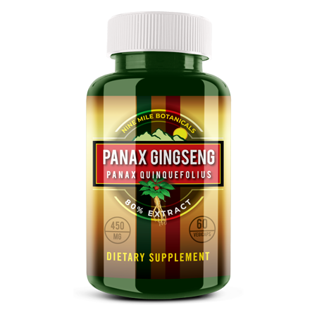 Panax Ginseng [60pk] (450mg) by Nine Mile Botanicals