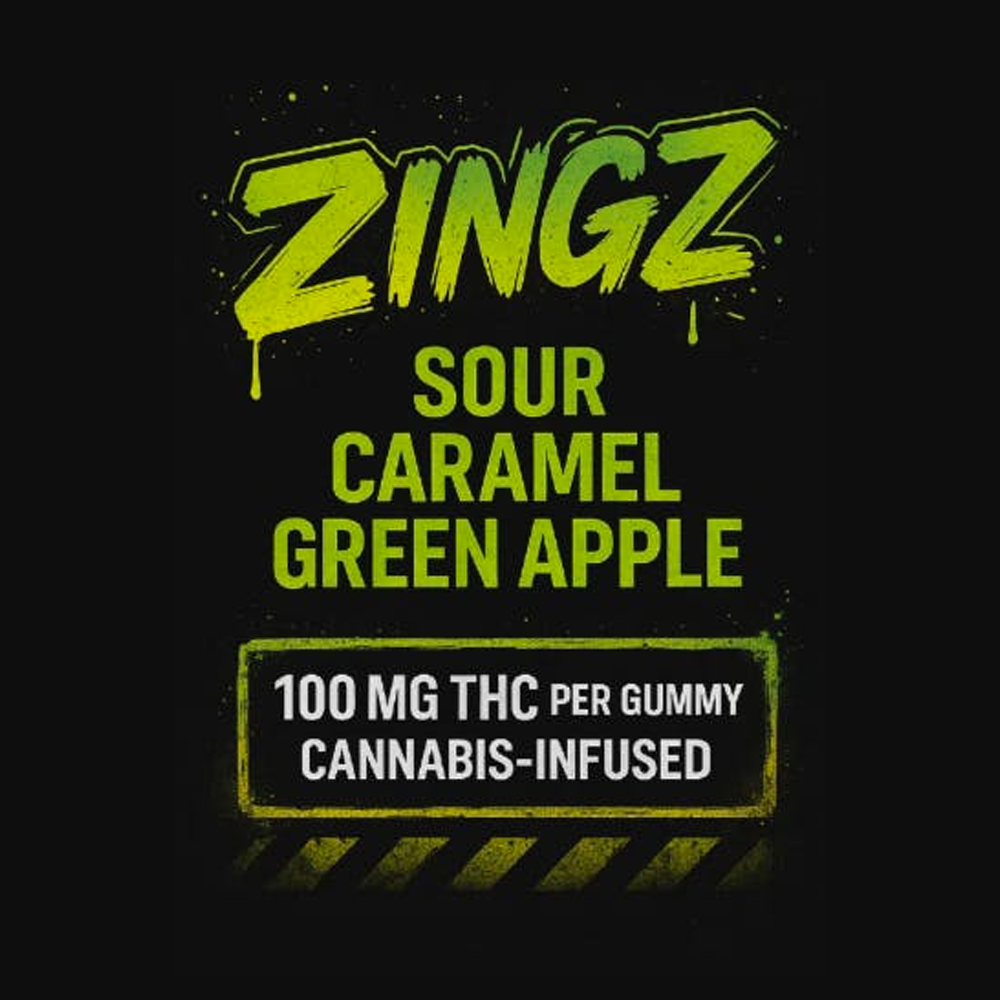 Sour Caramel Green Apple (100mg) by Zingz